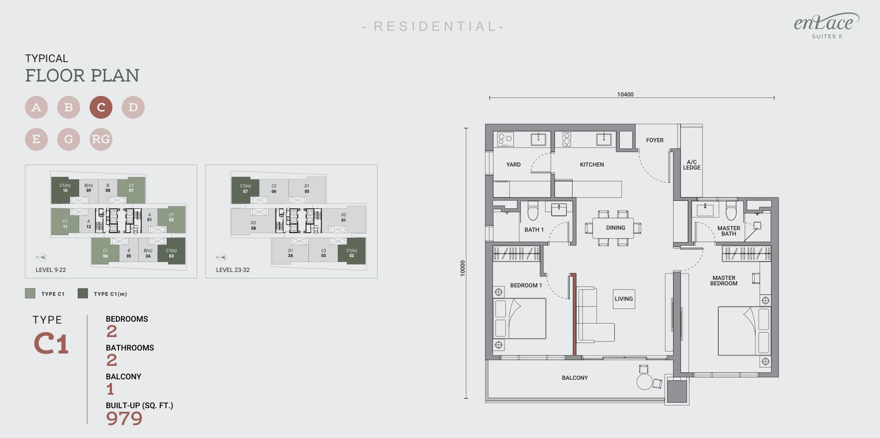Type C1 floor plan